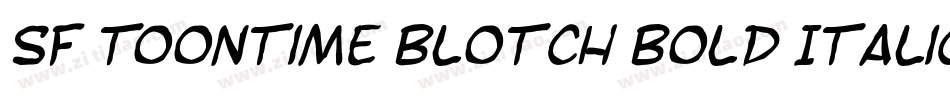 SF Toontime Blotch Bold Italic字体转换